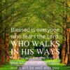 Christian Wallpaper - Tree Lane Psalm 128:1-2