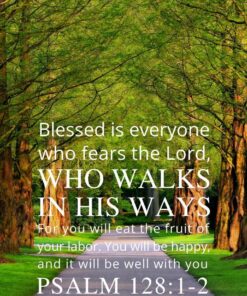 Christian Wallpaper - Tree Lane Psalm 128:1-2