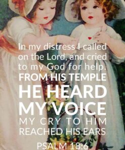 Christian Wallpaper - Vintage Girls Psalm 18:6
