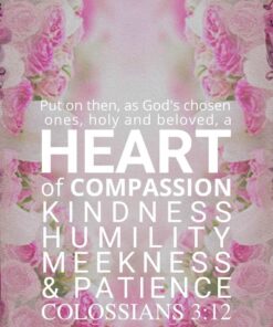 Christian Wallpaper - Vintage Pink Colossians 3:12