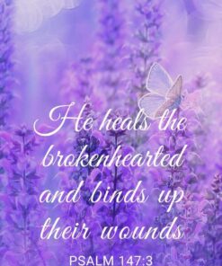 Christian Wallpaper - Violet Sage Psalm 147:3