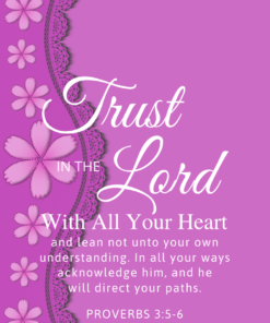 Christian Wallpaper – Violet Proverbs 3:5-6