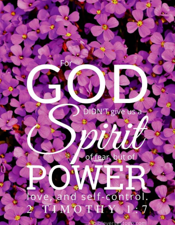 Violets 2 Timothy 1:7