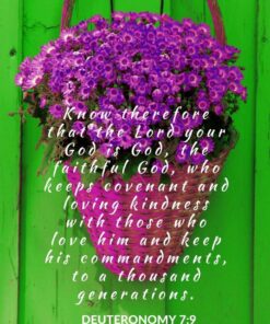 Christian Wallpaper - Wall Basket Deuteronomy 7:9