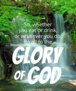 Christian Wallpaper - Water Green 1 Corinthians 10:31