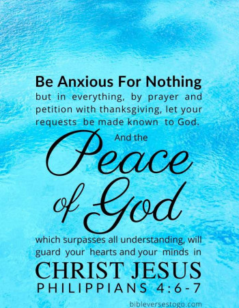 Water Philippians 4:6-7