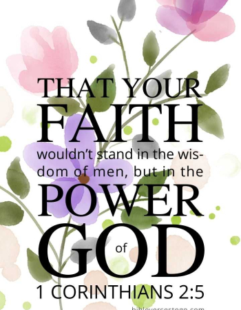 Watercolor Flowers 1 Corinthians 2:5