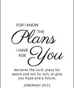 Christian Wallpaper – White Jeremiah 29:11