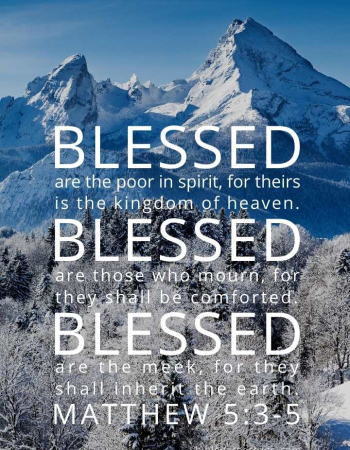 Winter Mountains Matthew 5:3-5