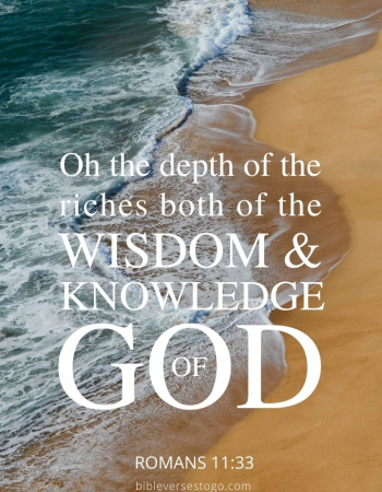 Wisdom of God Romans 11:33