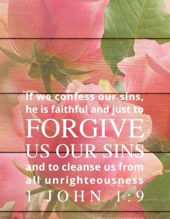 Wood Roses 1 John 1:9