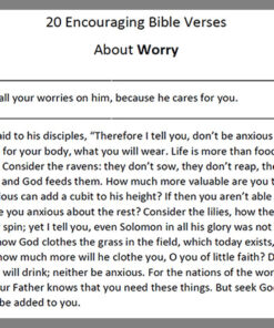 20 Worry Bible Verses