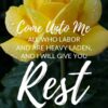 Christian Wallpaper – Yellow Rose Matthew 11:28