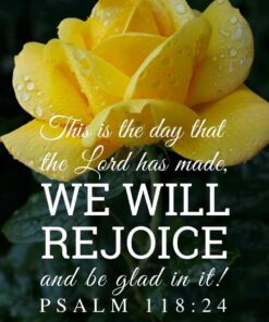 Christian Wallpaper – Yellow Rose Psalm 118:24