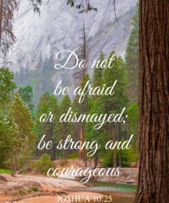 Christian Wallpaper - Yosemite Redwoods Joshua 10:25
