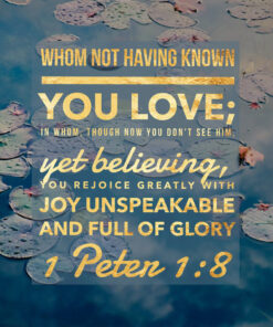 1 Peter 1:8 - Unspeakable Joy - Bible Verses To Go