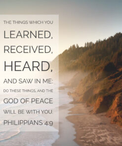 Philippians 4:9 - The God of Peace Will Be With You - Bible Verses To Go