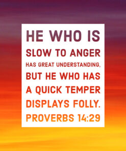 Proverbs 14:29 - Slow to Anger Has Great Understanding