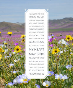 Psalm 30:10-12 - Lord Have Mercy on Me - Bible Verses To Go