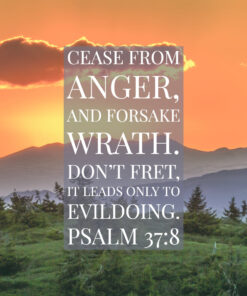 Psalm 37:8 - Cease from Anger and Forsake Wrath - Bible Verses To Go