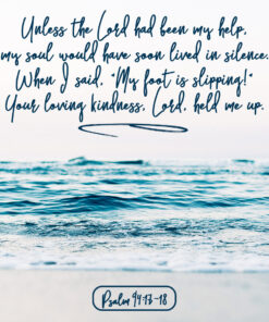 Psalm 94:17-18 - Loving Kindness Held Me Up - Bible Verses To Go